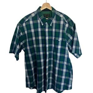 Alexander Julian Colours Plaid Shirt Mens XXL Button Down Green Preppy Academia